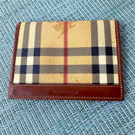 Burberry London haymarket check card holder ID credit card